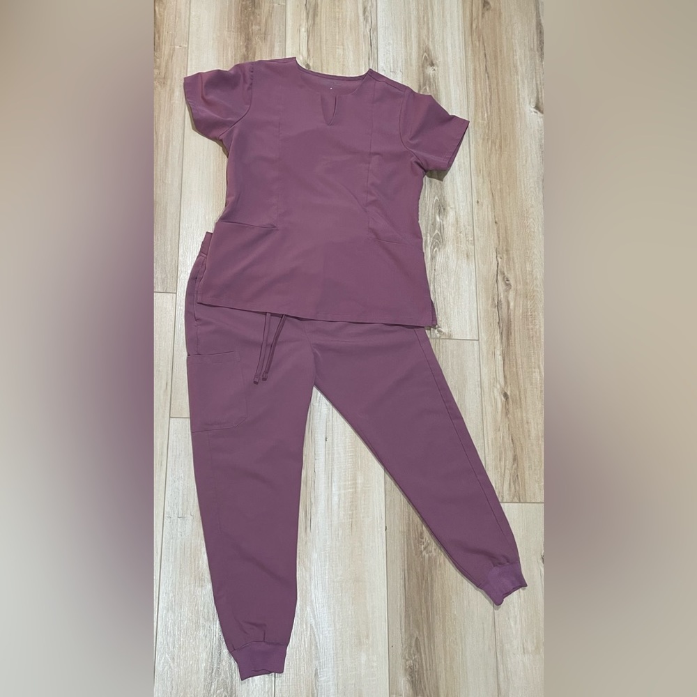Mandala mauve scrub set medium